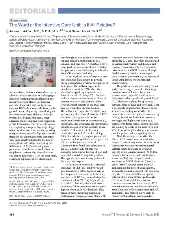 PAIR Center (@paircenter) on Twitter photo "Accurate, objective triage guidelines are essential...understanding who benefits from ICU admissions and why." Learn more in a new editorial on the contributions made by <a href="/georgeanesi/">George L. Anesi</a>, <a href="/ScottHalpernMD/">Scott Halpern</a> and others on the PAIR ICU Net Benefits project. Out now in Annals ATS. "Accurate, objective triage guidelines are essential...understanding who benefits from ICU admissions and why." Learn more in a new editorial on the contributions made by <a href="/georgeanesi/">George L. Anesi</a>, <a href="/ScottHalpernMD/">Scott Halpern</a> and others on the PAIR ICU Net Benefits project. Out now in Annals ATS.