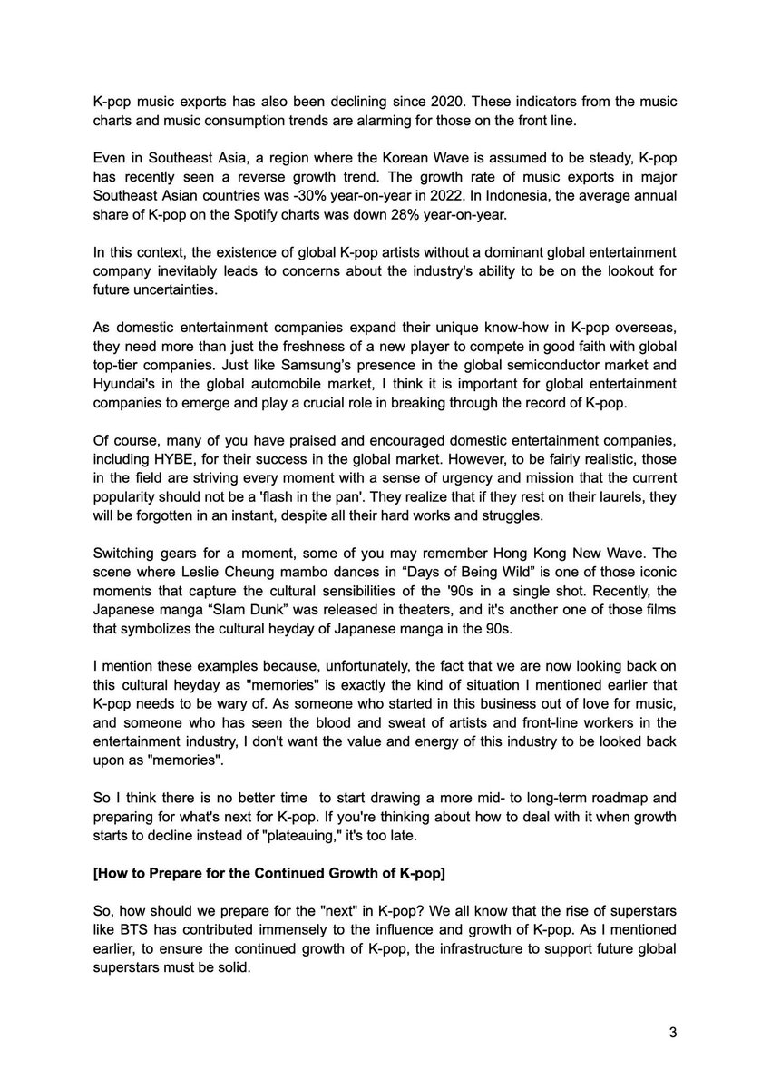 lsgrlr's tweet photo. Instead of quoting that reporter. Here's the English translation of Bang PD's press conference. His belief in respecting the artist as humans and not products is refreshing. It's one of the many reasons BTS has thrived. They're authentically themselves. https://t.co/jYnz4zp6kj