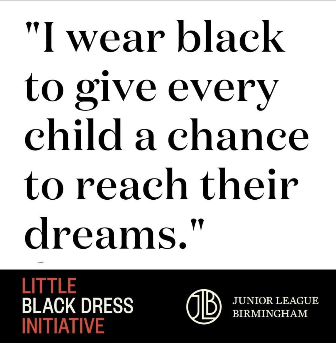 lslavender's tweet photo. This week I will wear black to raise awareness of the work of the Junior League of Birmingham. Join me today by donating at my link: https://t.co/RiXaiyinHu  @JLBirmingham @BBGardens https://t.co/uv1vuJxZXJ