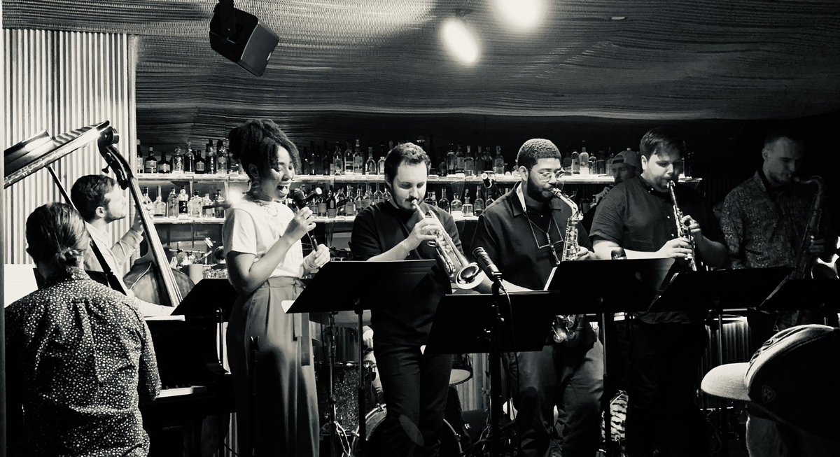 Stephanie Albin (@flygirlphd) on Twitter photo Great show from <a href="/HancockInst/">Hancock Institute</a> of Jazz Performance Ensemble at <a href="/SamFirstBar/">Sam First Bar</a>! With special guest <a href="/LouisColeMusic/">Louis Cole</a>…..who you can see if you look closely….lurking in the back….in a Taco Bell hat. 🎺🎷🎶 Great show from <a href="/HancockInst/">Hancock Institute</a> of Jazz Performance Ensemble at <a href="/SamFirstBar/">Sam First Bar</a>! With special guest <a href="/LouisColeMusic/">Louis Cole</a>…..who you can see if you look closely….lurking in the back….in a Taco Bell hat. 🎺🎷🎶
