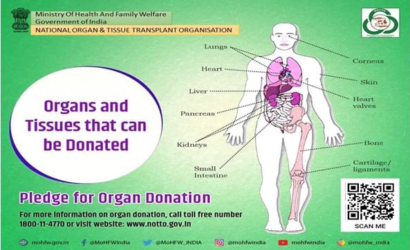 One deceased can save many lives. Pledge to be an #organdonor &amp; become a lifesaver. 
#OrganDonation
#SwasthaBharat
#AmritMahotsav