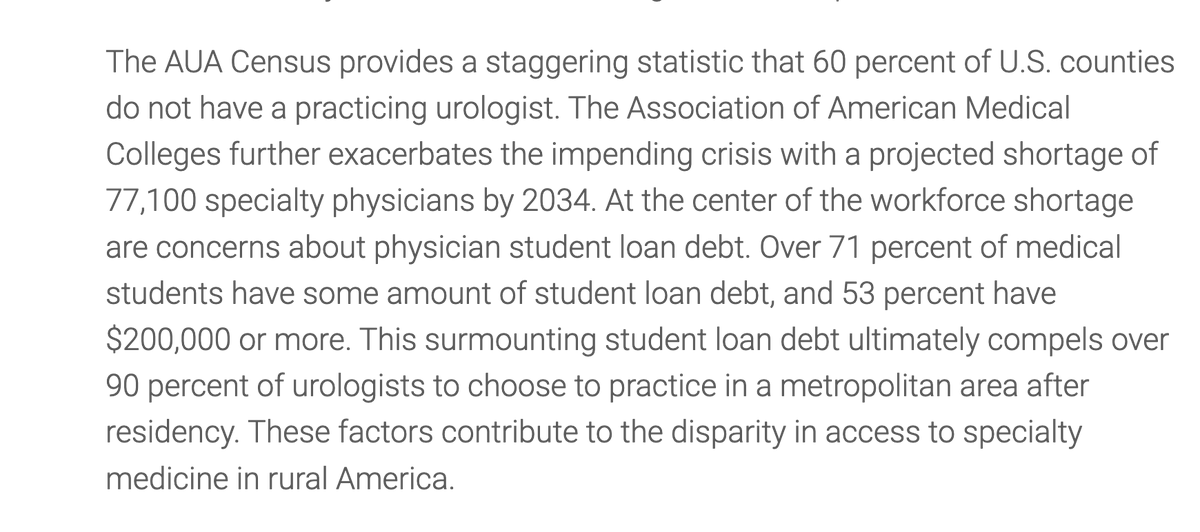 JuanJAndino's tweet photo. The SPARC Act could improve rural access to care by helping urologists establish practices in underserved communities and forgiving a part of their educational loans through rural service. 

Sen @AlexPadilla4CA @SenFeinstein consider supporting #S705 https://t.co/gTYZEjfBgm