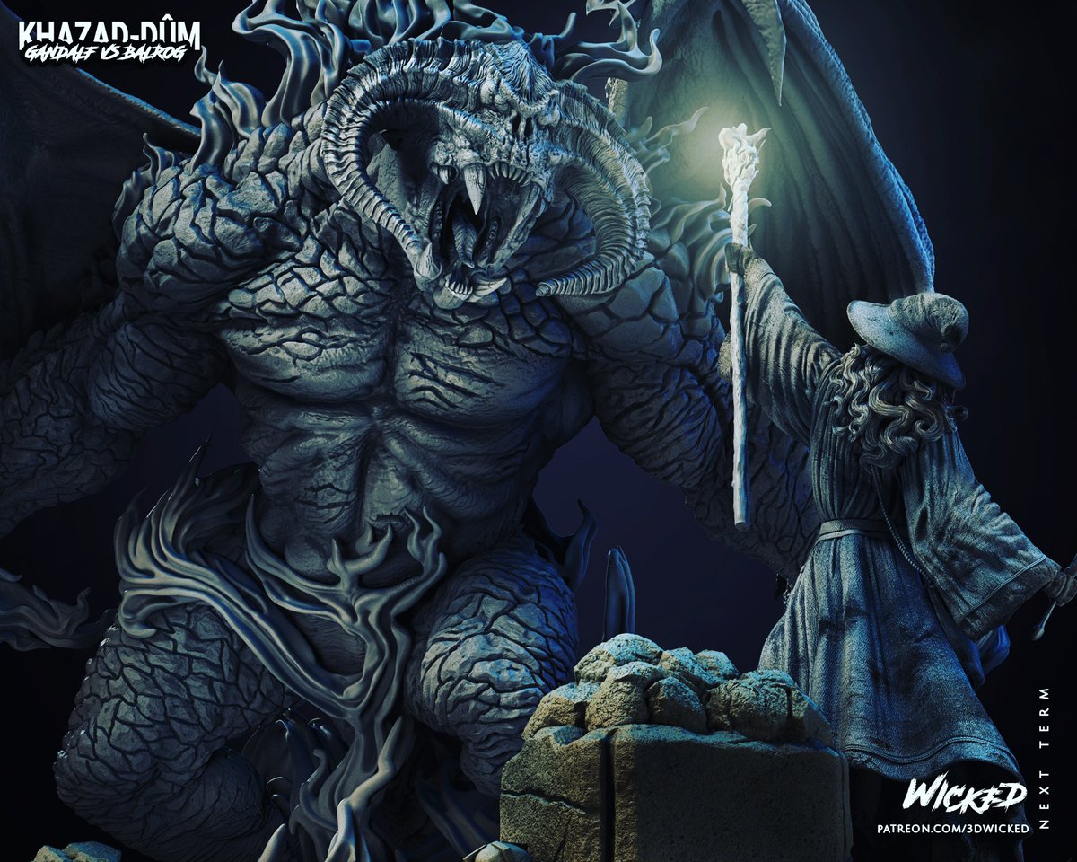 minisbymeyer's tweet photo. New print available. Want to get it printed and painted? We are your studio for that. #LordOfTheRings #thehobbit #balrog #gandalf #LOTR #fellowship https://t.co/6964WlFYGW