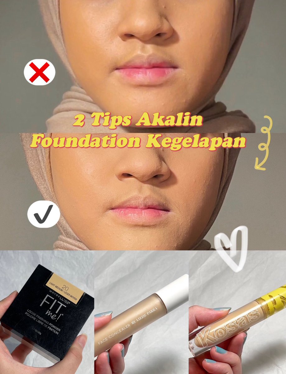 pyoplayground's tweet photo. kalo beli makeup, terutama foundation, terus salah shade, gimana ya ngakalinnya? masa harus beli lagi, baru juga abis duitnya 🫢🤡

nah di sini aku mau kasih tau cara ngakalin shade foundation yang kegelapan. like &amp; retweet dulu yuk! #tipsmakeup #AlaPyo https://t.co/vSmxzdwiTJ