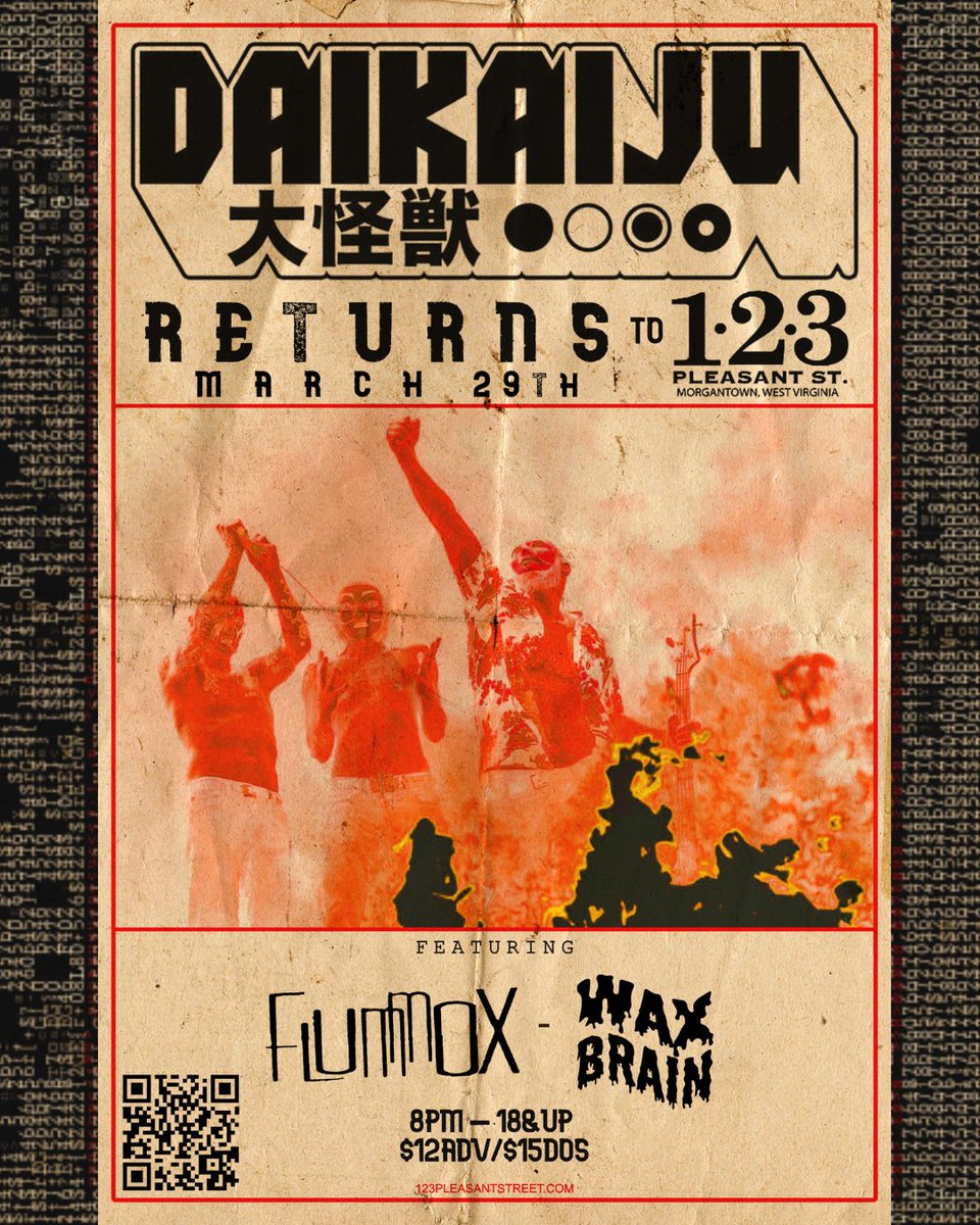 Show two weeks out from today, and we're back as a three piece with a new bass player as we open for #Daikaiju and <a href="/flummoxband/">Flummox</a>

Stay tuned for more. Head over to the <a href="/123pleasant/">123 Pleasant Street</a> website for ticketing information.

Shred.