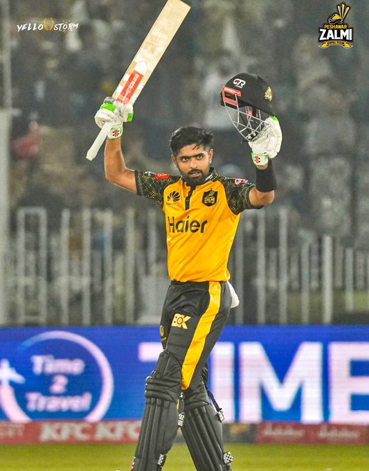 abid_manzoor15's tweet photo. Babar Azam, we're so proud of you.
your the honor of Pakistan cricket.
#Peshawar #Zalmi #YellowStorm #HBLSPSL8 https://t.co/5tu2gRfspb
