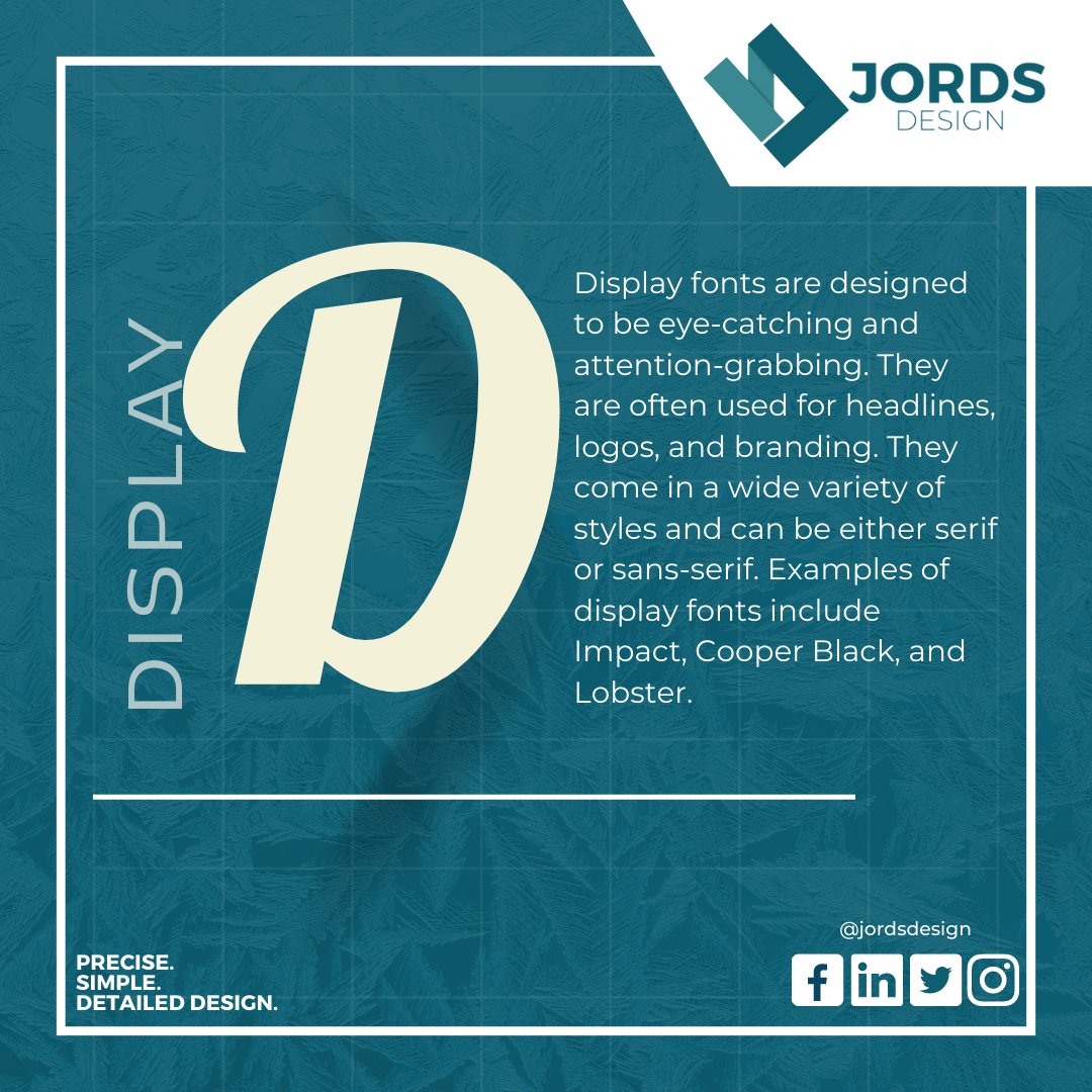jordsdesign12's tweet image. There are several different types of fonts, each with its own unique characteristics.

If you enjoy my content, please like and follow me on: 😊
Facebook: bit.ly/3ZpeIm8
Instagram: bit.ly/3kDCgFa

#DigitalJobsPH #GraphicsDesignPSDandAI #JordanIgnacio