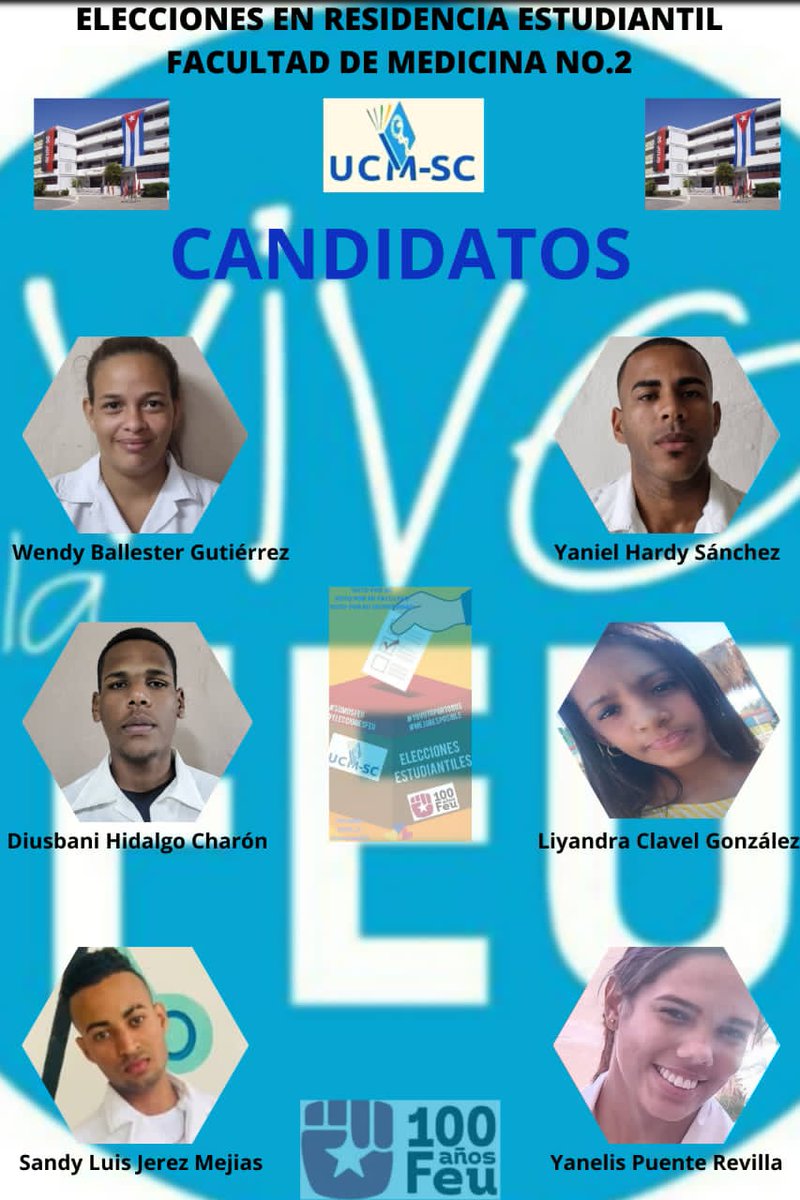 2Decanato's tweet photo. Inicia la FEU en #facultad2 el proceso eleccionario de la Residencia Estudiantil a votar por los mejores. Somos continuidad.#MejorEsPosible #CubaPorLaSalud @japortalmiranda @EduardoLpezLey3 @MigdaliaFerna https://t.co/oFXUSI133G