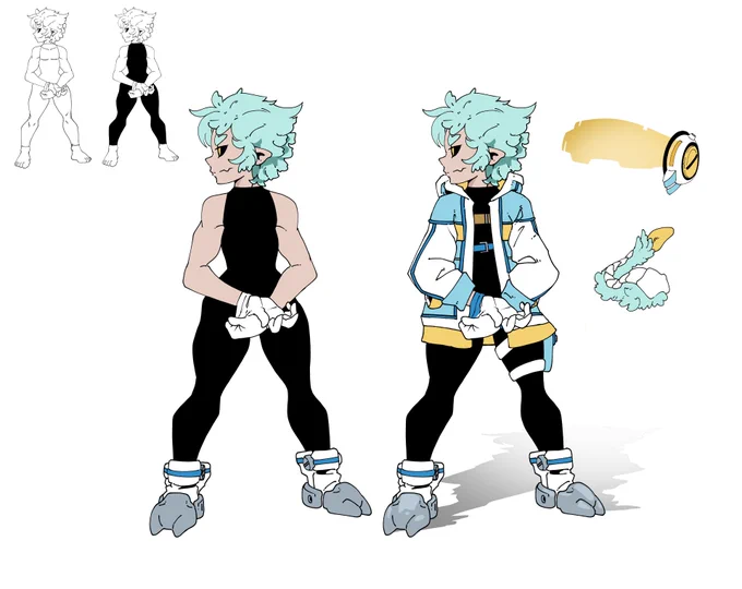 Been workshopping our main designs for Drogune with a different sort of flavor and dropping some of my arbitrary design decisions has opened up a variety of possibilities for me. I believe it originally a more sci-fi approach before fantasy and I want to incorporate that. 