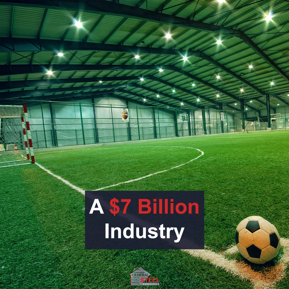 gensteel's tweet photo. The youth sports industry is valued around $7 billion! 😱💸

Steel sports facilities are being built in cold-weather states to keep up with the demand. Learn more about this growing business opportunity in our blog. 

#generalsteel #investmentideas  #steelsportsfacility https://t.co/yqrCJYFw6O