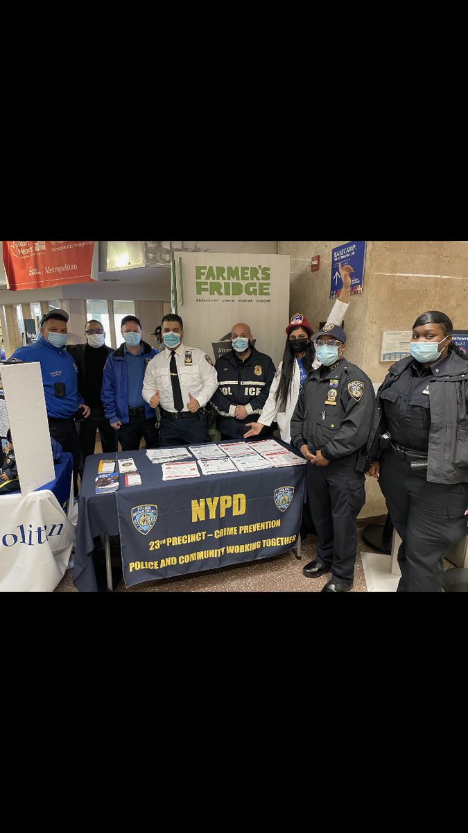 SamrinaKahlon's tweet photo. Special thanks to our ⁦@NYPD23Pct⁩ Officers for coming out and supporting us at ⁦@NYCHealthSystem⁩ / Metropolitan during our #PatientSafetyAwarenessWeek information event !! #nyc #NYPD #addingvalue #PSAW23 #zeropatientharm #PatientsFirst https://t.co/SywODucMiL
