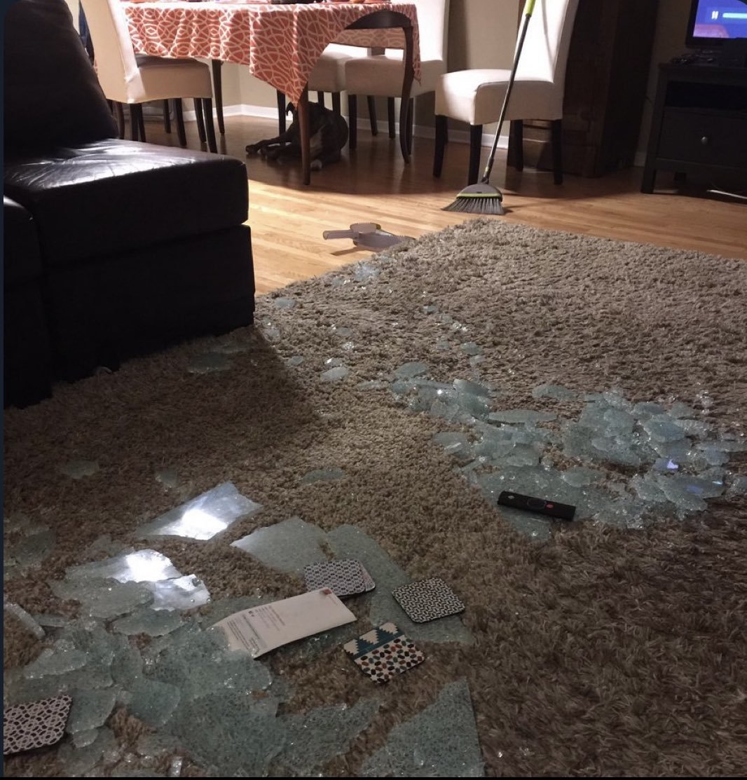 blodwynn on Twitter "I just threw my glass table at my 65 inch TV