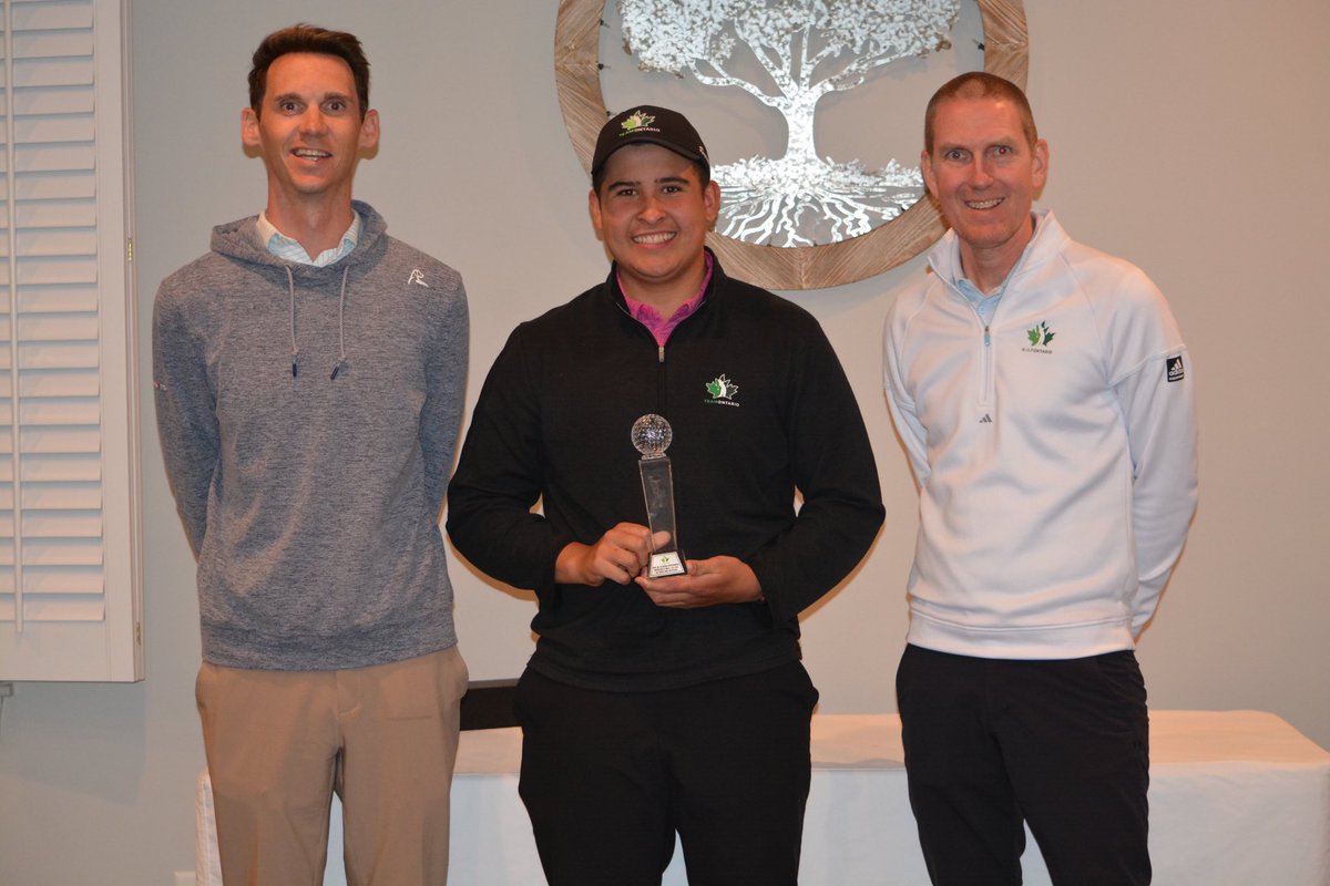 TheGolfOntario's tweet photo. Congratulations to the winners of the inaugural Ontario Junior Players Invitational Championship presented by @MyrtleBeachGolf at @RiverHillsGolf - Emily McKee of St George’s G&amp;CC and Isaiah Ibit of Camelot Golf &amp;CC 
#golf #golfontario #shapinglivesthroughgolf https://t.co/1sNp7y9xBA