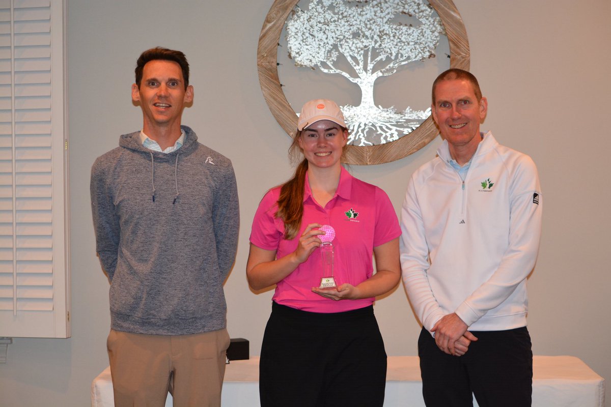 TheGolfOntario's tweet photo. Congratulations to the winners of the inaugural Ontario Junior Players Invitational Championship presented by @MyrtleBeachGolf at @RiverHillsGolf - Emily McKee of St George’s G&amp;CC and Isaiah Ibit of Camelot Golf &amp;CC 
#golf #golfontario #shapinglivesthroughgolf https://t.co/1sNp7y9xBA