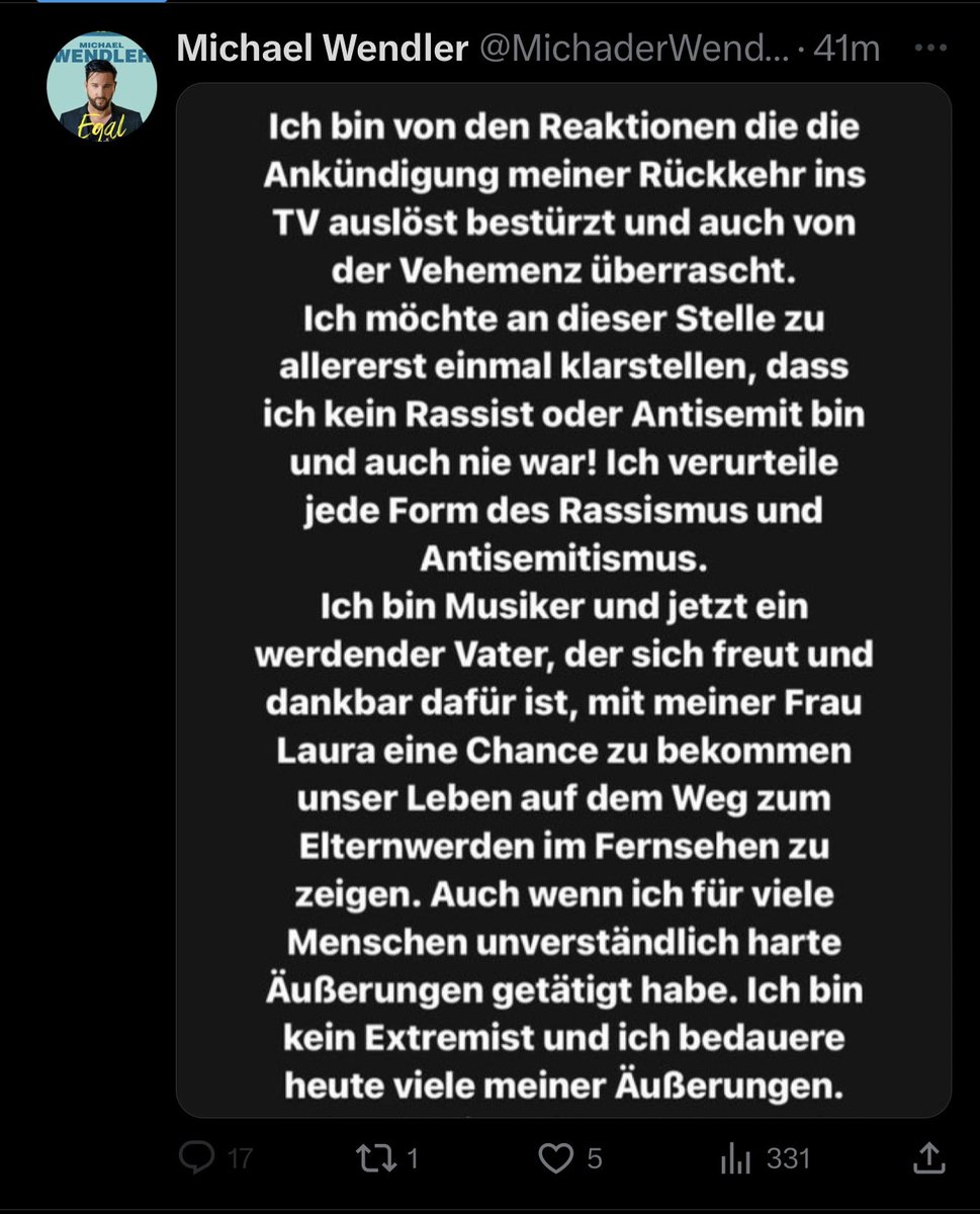 uhrensohn14's tweet image. Hey @rtl2, das ist zum Einem zu fehlerfreies Deutsch, als dass es von #Wendler selbst stammen könnte, und vor allem ist es an Verlogenheit nicht zu überbieten.
Fickt‘s Euch🖕#RTL2