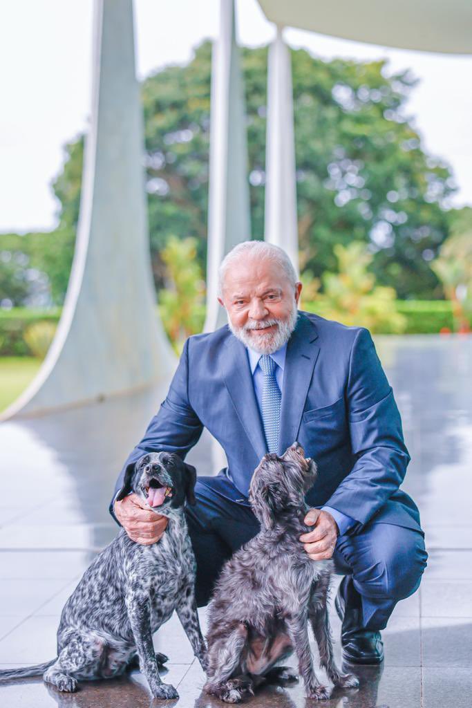 LulaOficial's tweet photo. Resistência e Paris. Como chamam os 🐶 de vocês? #DiaNacionalDosAnimais

📸: @ricardostuckert https://t.co/XlHlIPffNR
