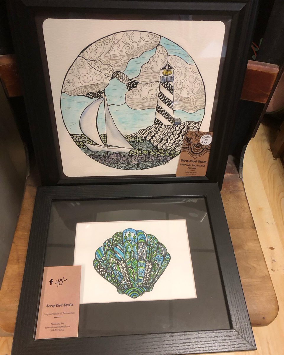 pen_needle's tweet image. Some of my #ZenDoodle artwork at Something For Your Dust in Plymouth, Ma. #supportlocalartists #shoplocal @SeePlymouth @TownofPlymouth @PlymouthMAPatch