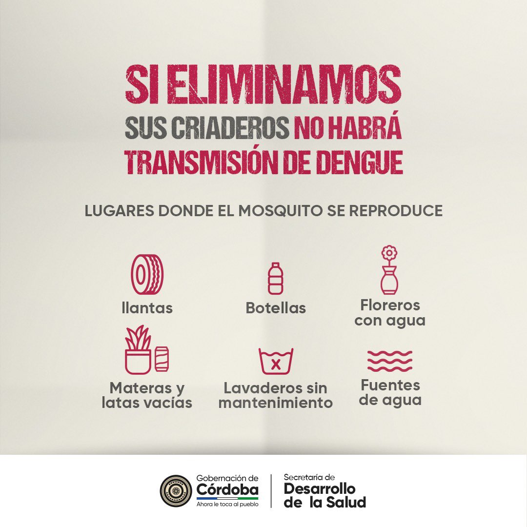 CordobaSalud's tweet photo. Recuerda que el Dengue lo podemos prevenir desde casa. 
Aquí te dejamos algunas recomendaciones. https://t.co/6Vm0NtXAwx