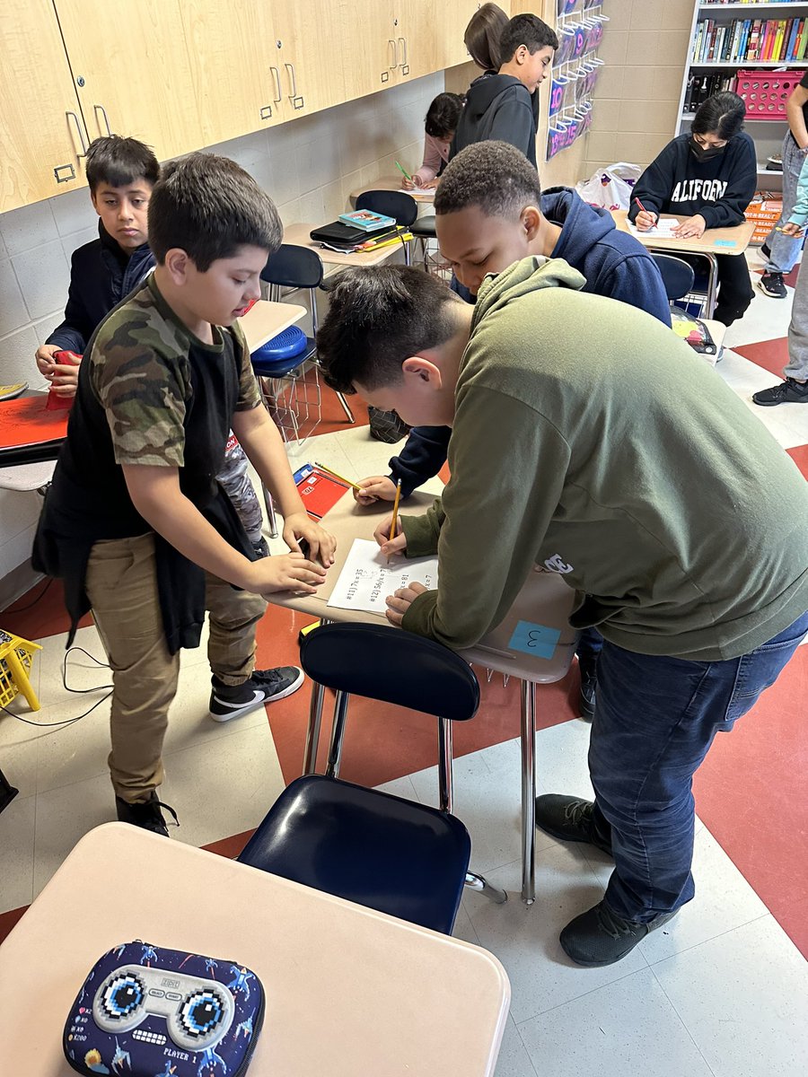MsD_HHSmath's tweet photo. We had fun celebrating #PiDay in 6th grade! We solved one step equations that ended up having answers to the first 30 digits of pi! #bms_now (come to the math side we have pi 😈🥧) https://t.co/lYQqGlQafd