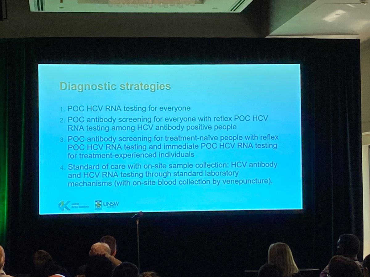hcvpoct's tweet photo. Sophy shih @kirby presenting the health economic data being evaluated in the National Australian @hcvpoct program. Cost effectiveness varies based on testing population #hcv Ab prevalence. https://t.co/frj8ysyo1r
