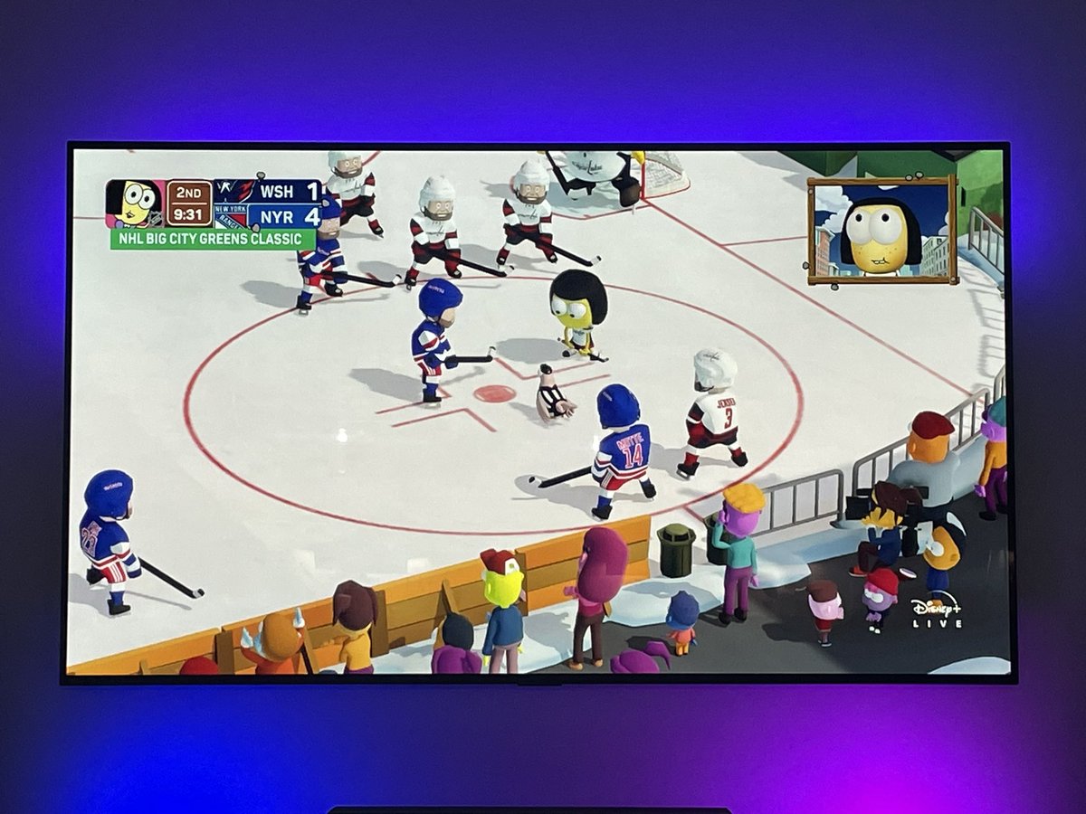 Really obsessed with this NHL Big City Greens Classic! Tune into <a href="/DisneyPlus/">Disney+</a> to watch and listen to <a href="/Drewdle25/">Drew Carter</a>
