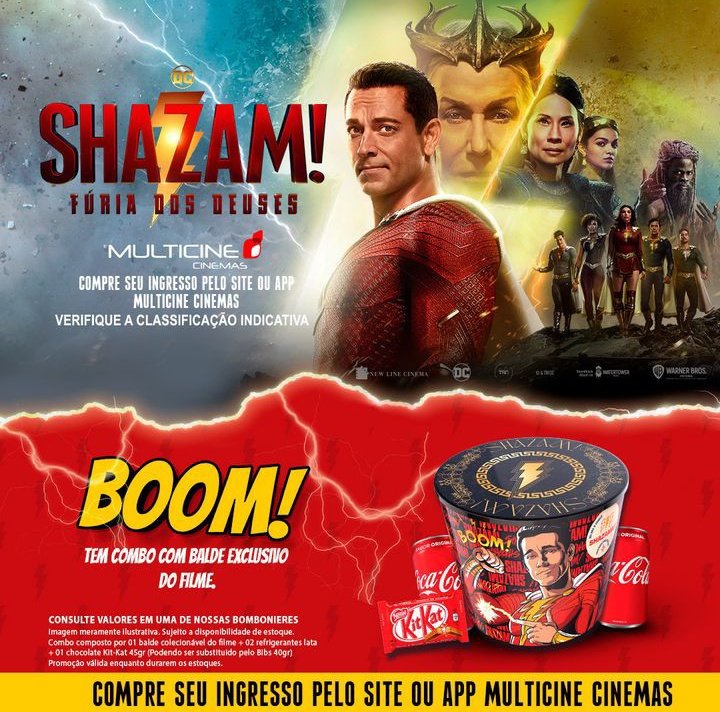 Shazam! Fúria dos Deuses – Calendário Cinemark