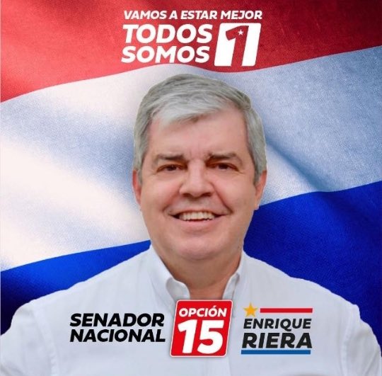 PrensaHonor's tweet photo. Lista ☝🏻 opción 15 @EnriqueRieraE Senador 🚩🇵🇾 https://t.co/YPSIxLjXRf