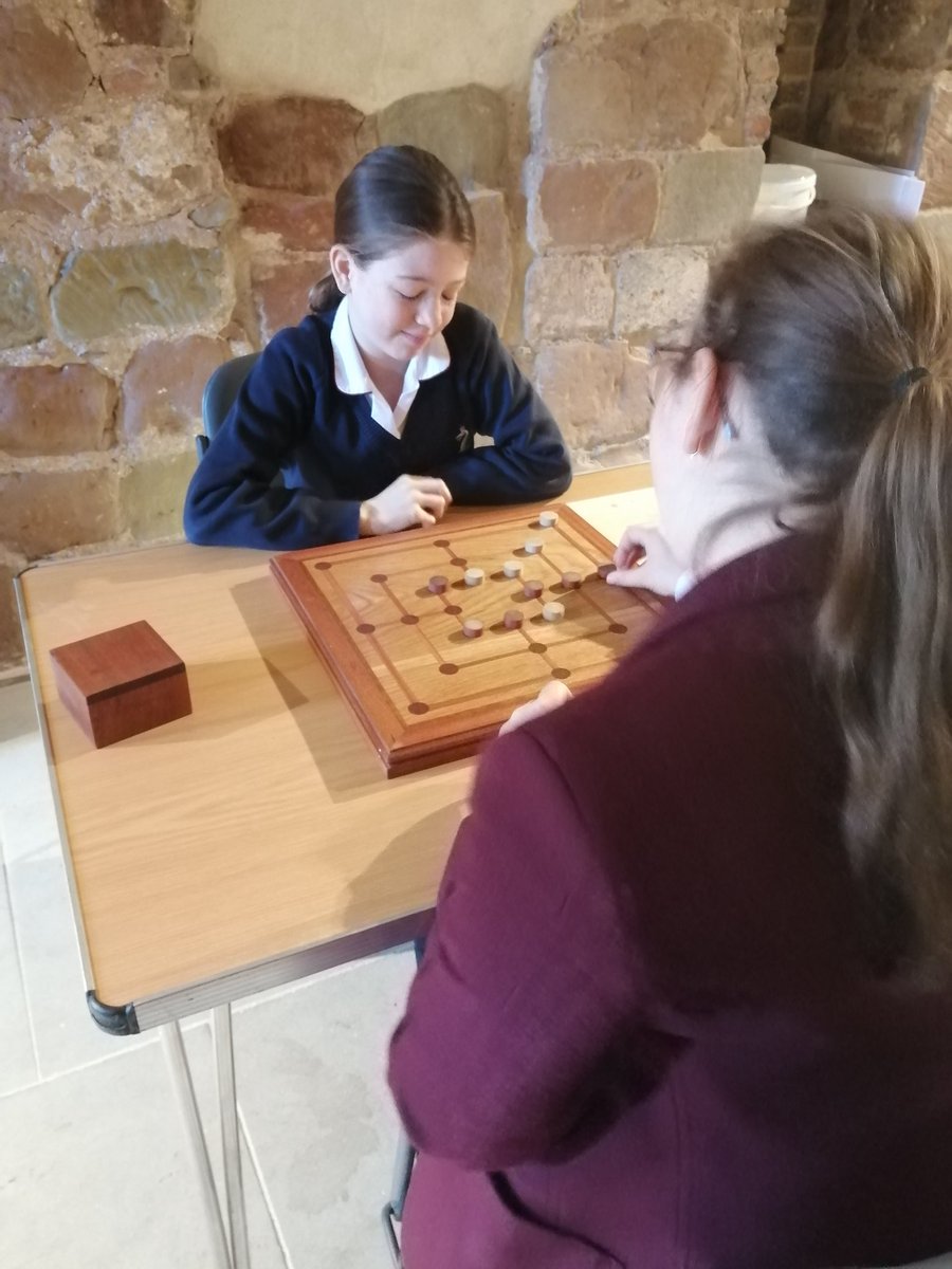 simon_dieppe's tweet photo. Intense Tudor board games at Worcester Cathedral. This one is called Nine Men's Morris! @winterfoldhs https://t.co/4gLmwOxYLo