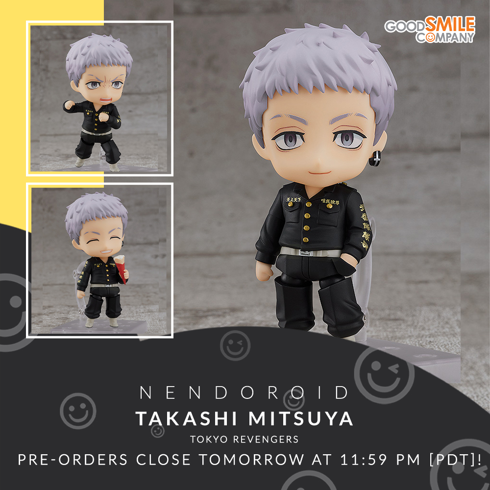 GoodSmile_US (@GoodSmile_US) on Twitter photo 2023-03-15 00:43:35 Make time for one last ride with Nendoroid Takashi Mitsuya from Tokyo Revengers! His optional parts include a crêpe, member’s tokkofuku & more! Preorders close tomorrow at 11:59PM PDT on the GOODSMILE ONLINE SHOP US! Preorder: s.goodsmile.link/d9n #goodsmile #TokyoRevengers Make time for one last ride with Nendoroid Takashi Mitsuya from Tokyo Revengers! His optional parts include a crêpe, member’s tokkofuku & more! Preorders close tomorrow at 11:59PM PDT on the GOODSMILE ONLINE SHOP US! Preorder: s.goodsmile.link/d9n #goodsmile #TokyoRevengers