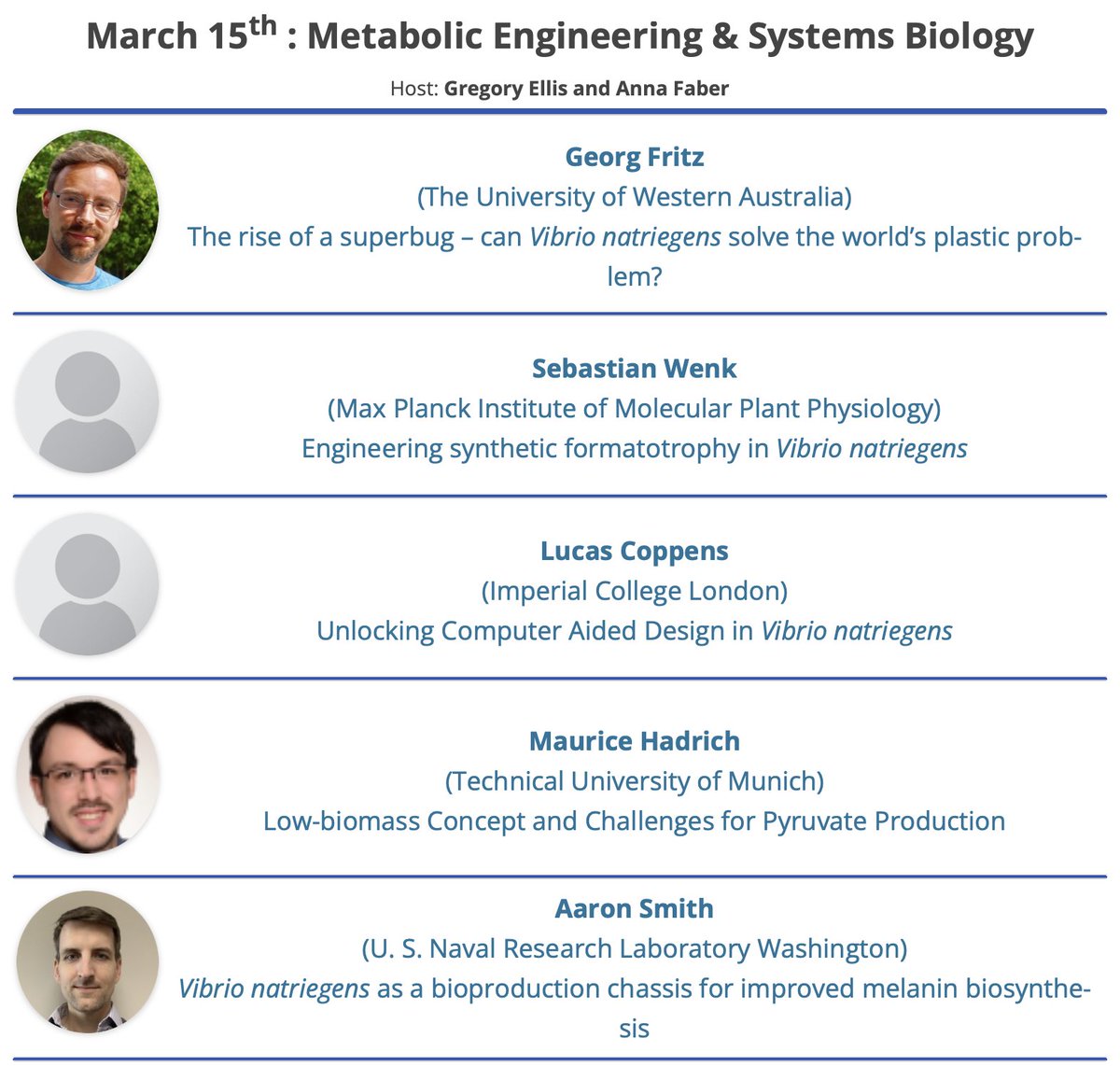 Day 3 of Vnat2023! We are going to have 5 speakers who will talk about engineering Vnat for a sustainable future! Please check the details at sites.williams.edu/vnatconference/
