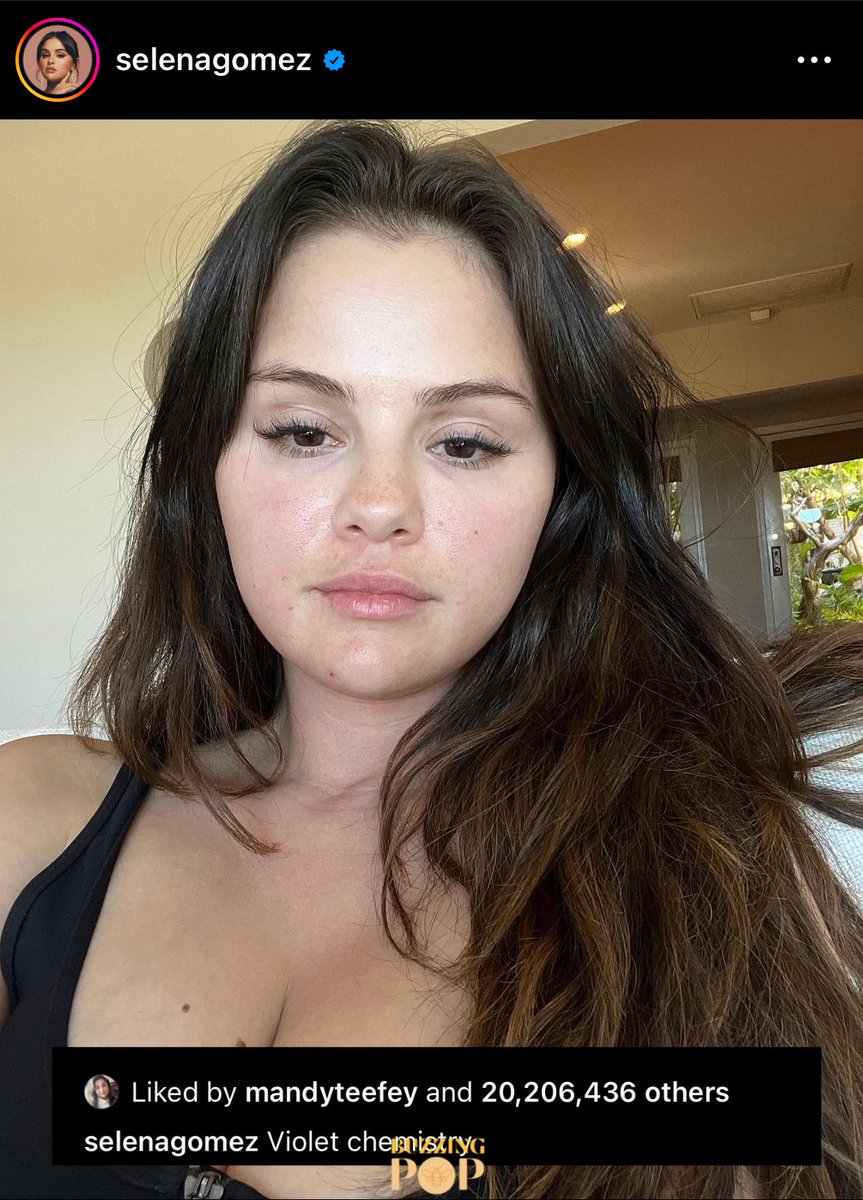 BuzzingPop's tweet photo. Selena Gomez’s makeup-free selfie has surpassed 20 MILLION likes on Instagram in 24 hours. https://t.co/YADSTy5muh
