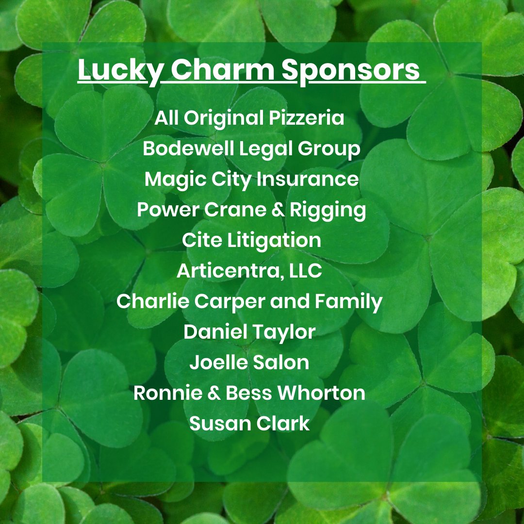 Thank you to our 2023 Shamrock Shindig sponsors! We could not have done it without you. We appreciate you supporting #inclusionforall!