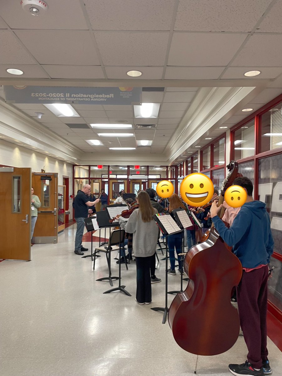 SCounselorBrown's tweet photo. Great start to #wellnessweek2023 @HarmonyMiddle with Strings sharing their music with us and kick off of Penny Wars!! 6th Grade has the lead!! https://t.co/JddwE5yhDZ