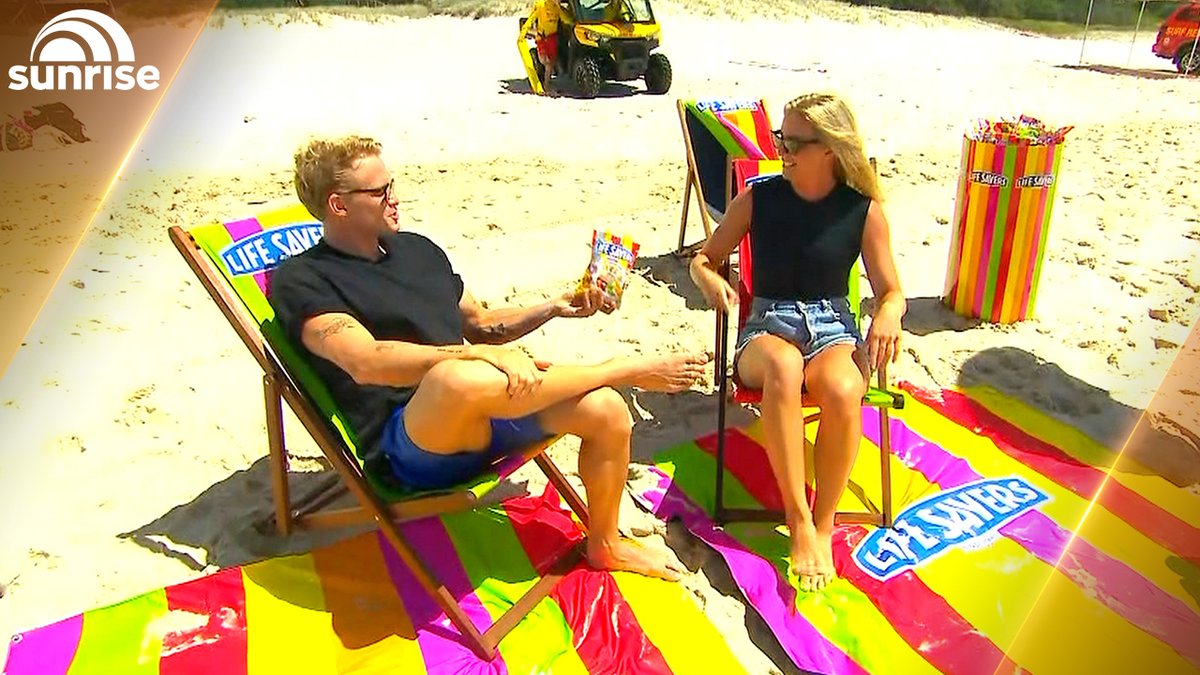 sunriseon7's tweet photo. Sunrise's Katie Brown hit the waves with swim star @CodySimpson as he launches a new beach safety campaign for Surf Life Saving Australia. 🌊 #sunriseon7 @SLSAustralia 
📍 DETAILS: https://t.co/WEUjugNzhW https://t.co/JU6n6tClCl