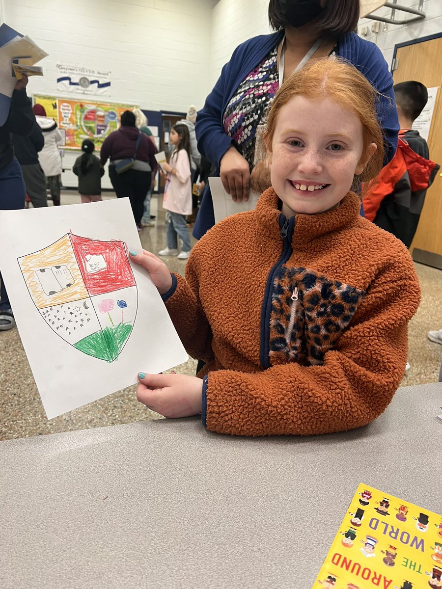 MsSlaughterBAES's tweet photo. Global Night was so much fun! Students got to create family crests! #BAESShines https://t.co/WGWdzkzCUB