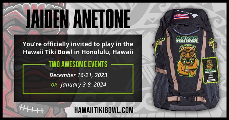 Thank you <a href="/FillippSAU/">Vince Fillipp</a> for the invite to the Hawaii Tiki Bowl in Honolulu! Cant wait to showcase my talent!🤙🏾