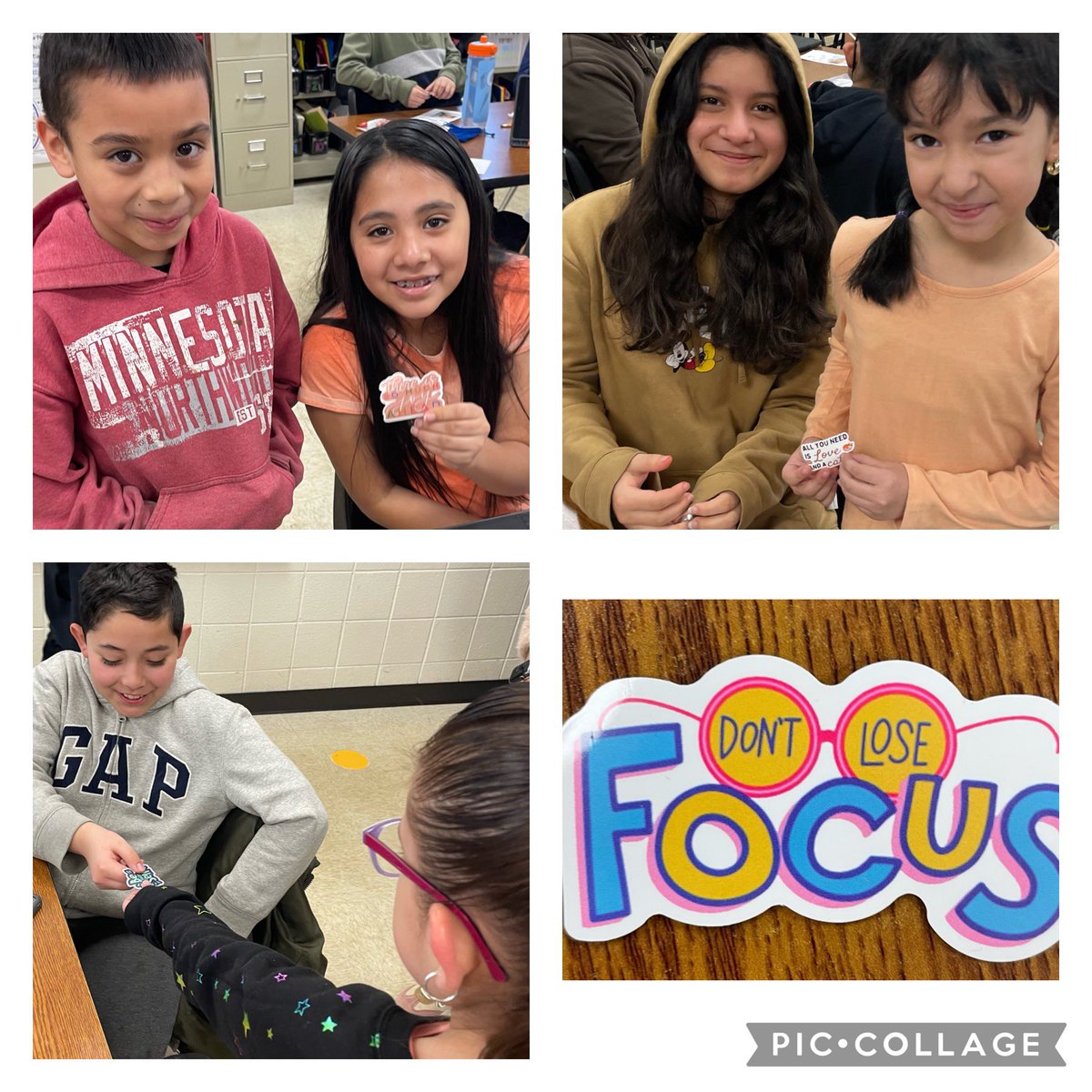 First grade buddies visit fifth graders to wish them well on the IAR test❤️ ¡Muchas gracias por alentar a los estudiantes a que les vaya bien y se concentren en sus exámenes! <a href="/msvidal4/">Ms. Vidal</a> #KomenskyLionPride