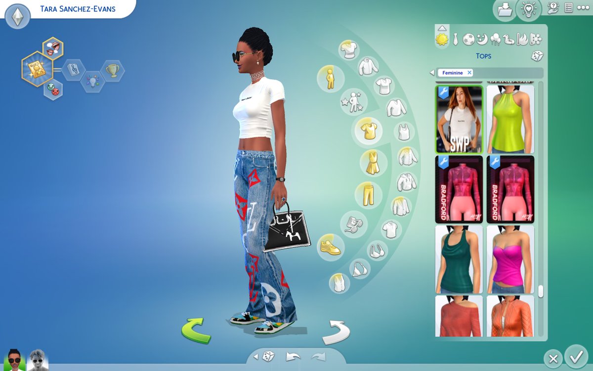 BluthIndustries's tweet image. #WIP loving this new outfit for my sim, she’s living her best influencer/nepo baby life. This shadow birkin is my new obsession. S/o to @rosebergdorf #showusyoursims #simmersdigest #richsims