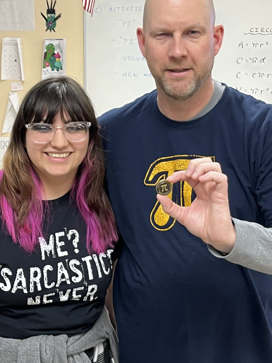 Great Pi Day activities today made even better by student involvement! #LiveMyJob #MathIsFun