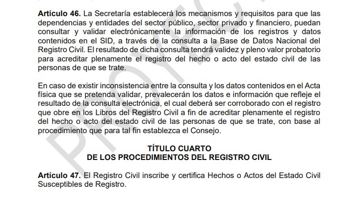 Juan_OrtizMX's tweet photo. La información que se registre en el Sistema Nacional de Registro e Identidad, podrá ser consultado por dependencias, empresas y bancos para validar nuestra información con el sistema.

No establece mecanismos para la protección de datos. https://t.co/iP2EaUtSDI