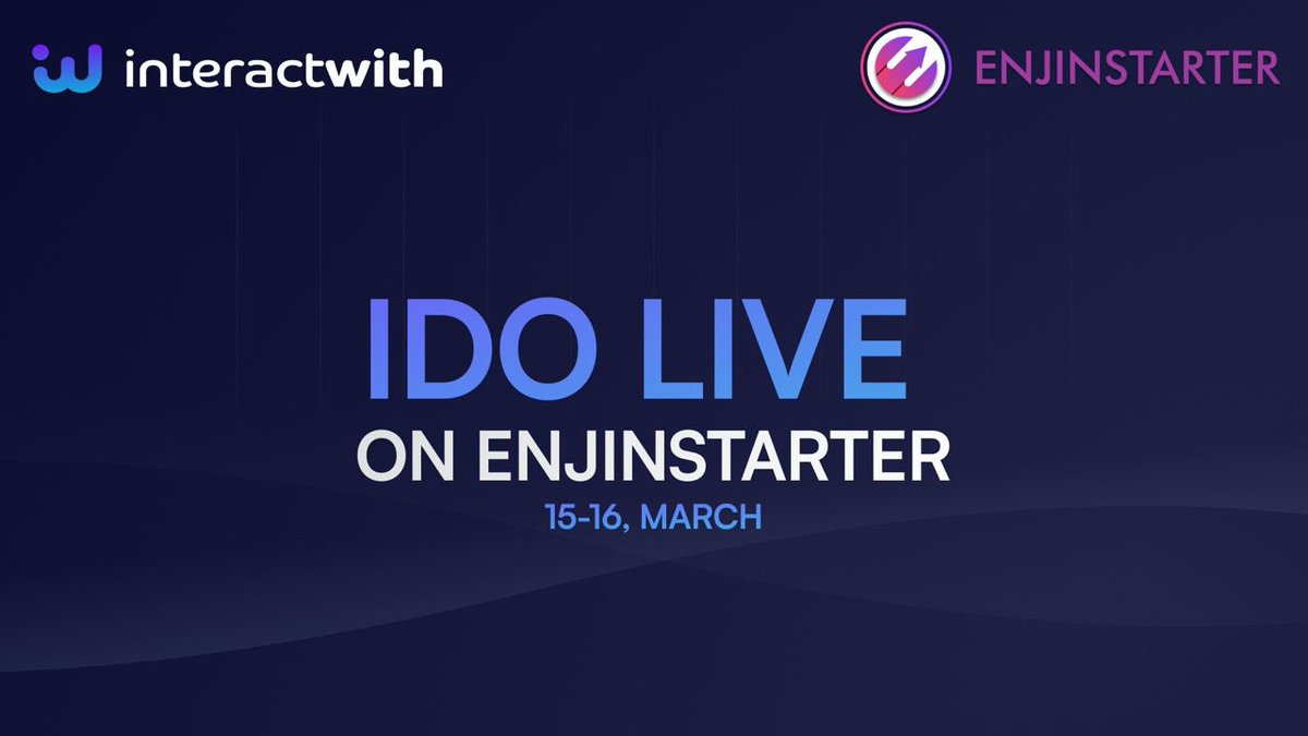 _InteractWith's tweet photo. The moment we've been waiting for has finally arrived✨.
We’re excited to announce that the @enjinstarter #IDO is now LIVE!
 Join us on this exciting journey🚀
 
📅 15-16 March, 2023
⏰ 1AM UTC to 1AM UTC | 9AM SGT to 9AM SGT 
📍https://t.co/is9GxNktxR https://t.co/CGRlpmffQ8