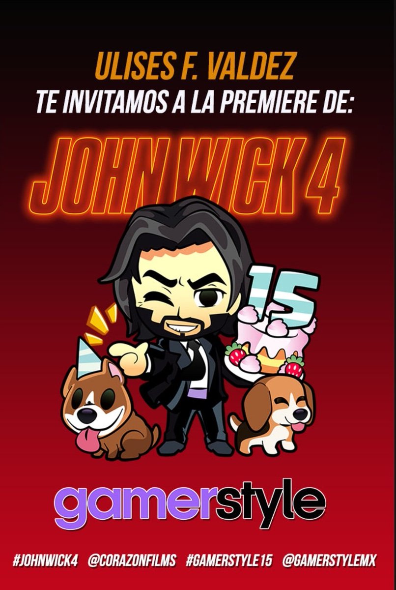 Eloith's tweet photo. Ahuevo esos amigos de @GamerStyleMX no me decepcionaron #gamerstyle15 @CorazonFilms #JohnWick4 https://t.co/gm0VpI5Cf5