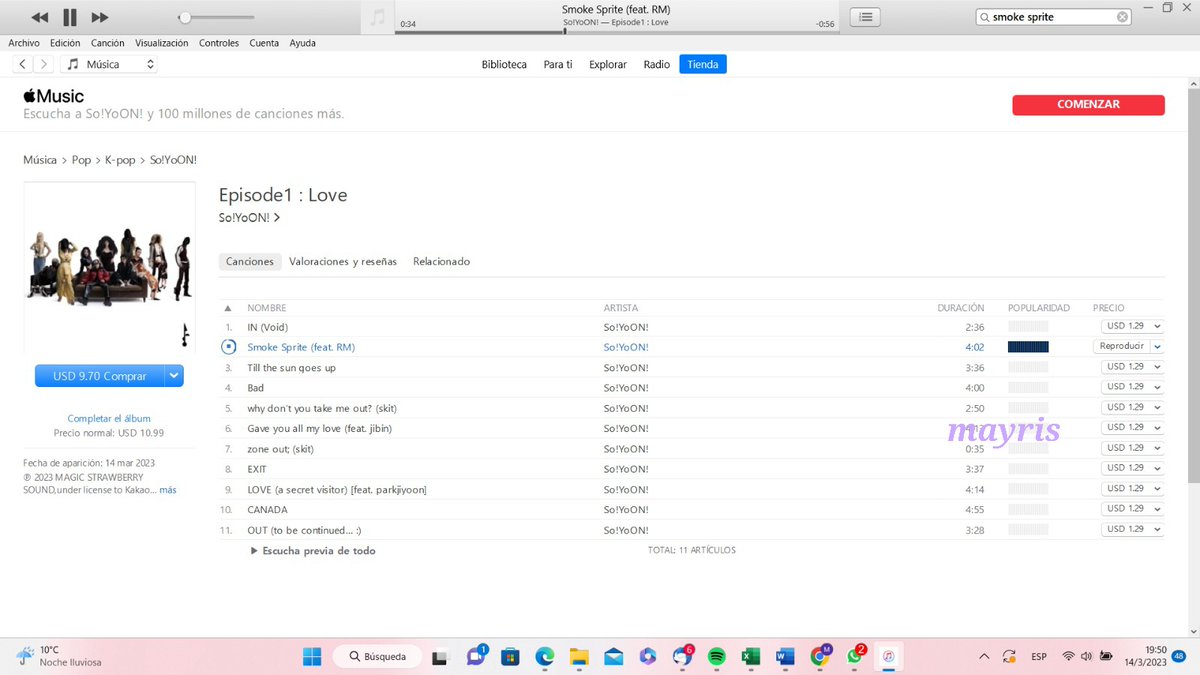 MayraSn04993665's tweet photo. Un pequeño pero con todo el amor del mundo para nuesto líder #NAMJOON con #SmokeSprite 💜
No abandonen el stream y si puede comprar no lo duden
#SmokeSpriteOutNow
#SmokeSpriteftRM
@BTS_twt https://t.co/5uDDmYbAQM