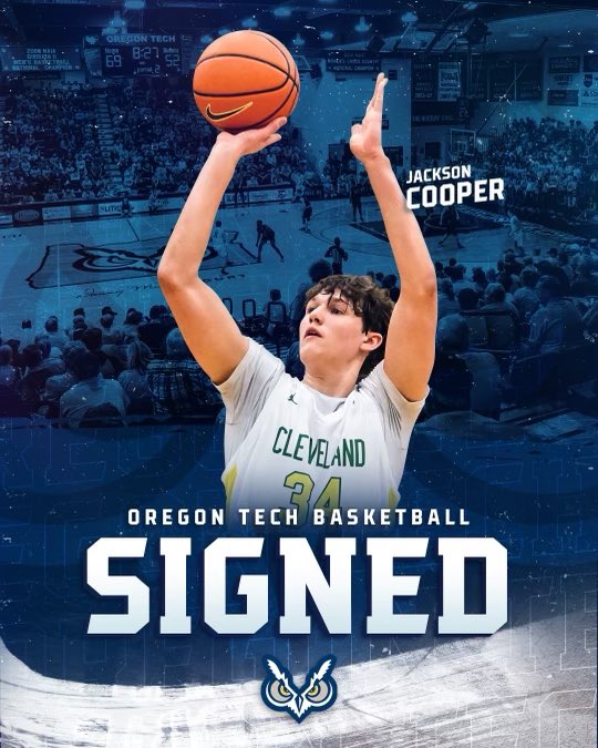 Oregon Tech Basketball 🏀 (@oitmbb) on Twitter photo We’d like to welcome <a href="/JacksonCooper35/">Jackson Cooper</a> as our 3rd signing of the offseason!
Cooper hails from Portland, by way of Cleveland HS, and plays with an incredibly high motor!
#GoOwls🦉 We’d like to welcome <a href="/JacksonCooper35/">Jackson Cooper</a> as our 3rd signing of the offseason!
Cooper hails from Portland, by way of Cleveland HS, and plays with an incredibly high motor!
#GoOwls🦉