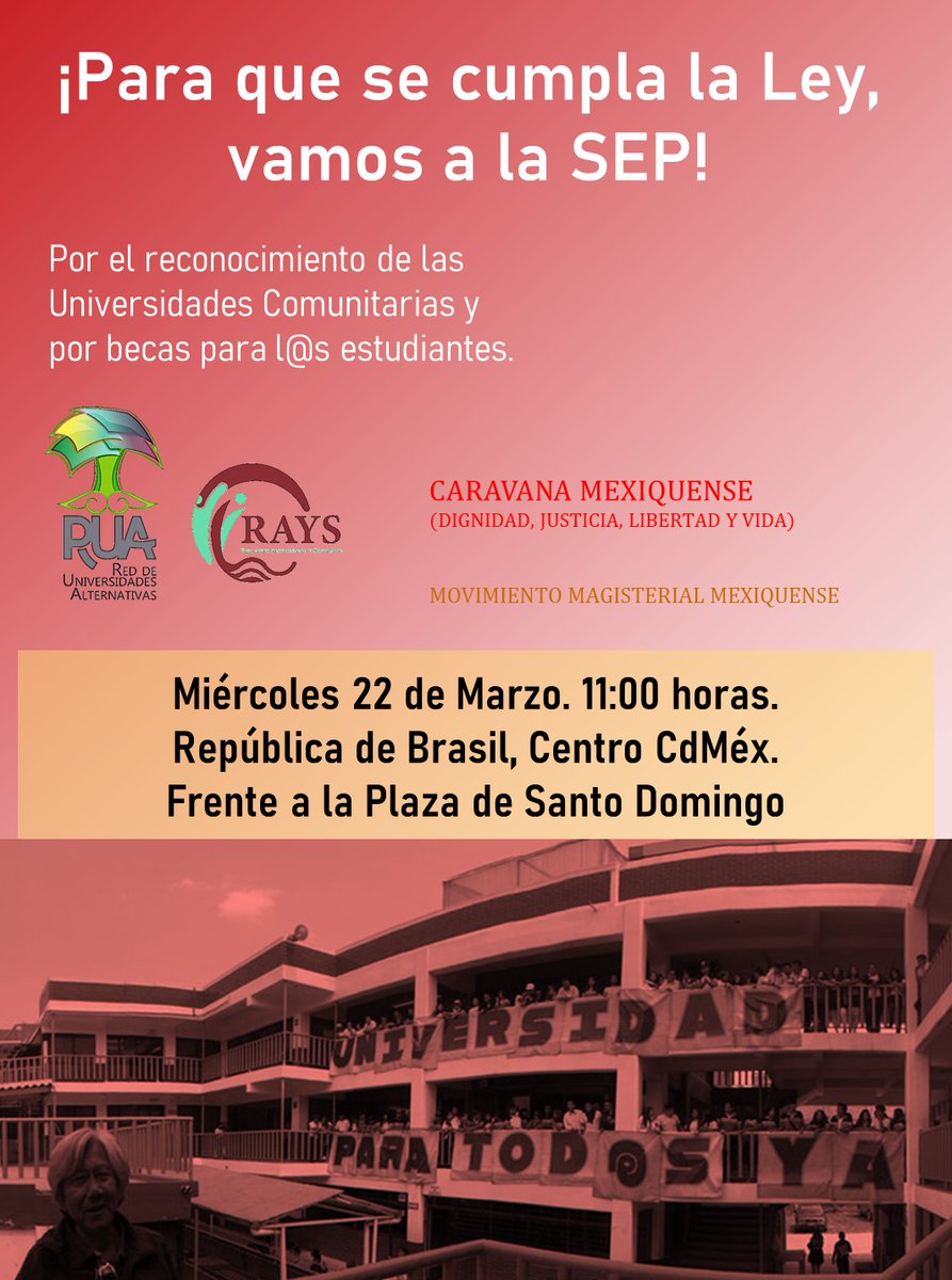 A dos años de publicada la Ley General de Educación Superior, la <a href="/SEP_mx/">SEP México</a>, no ha cumplido con el reconocimiento de las Universidades Comunitarias. <a href="/ConcheirLuciano/">Luciano Concheiro</a> , dónde está tu palabra?