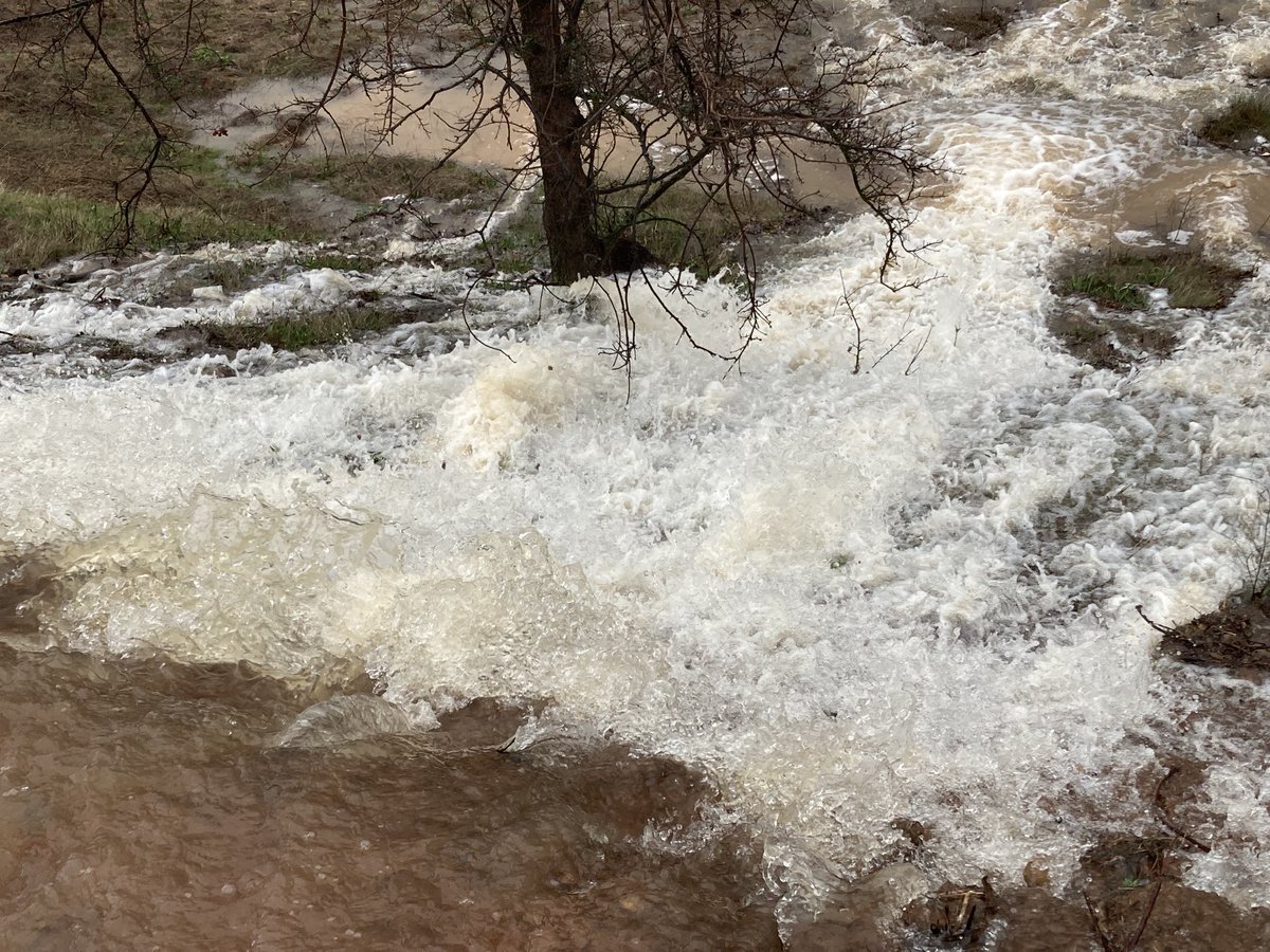 The Anderson-Cottonwood Irrigation District canal is backed up and overflowing south of Redding.