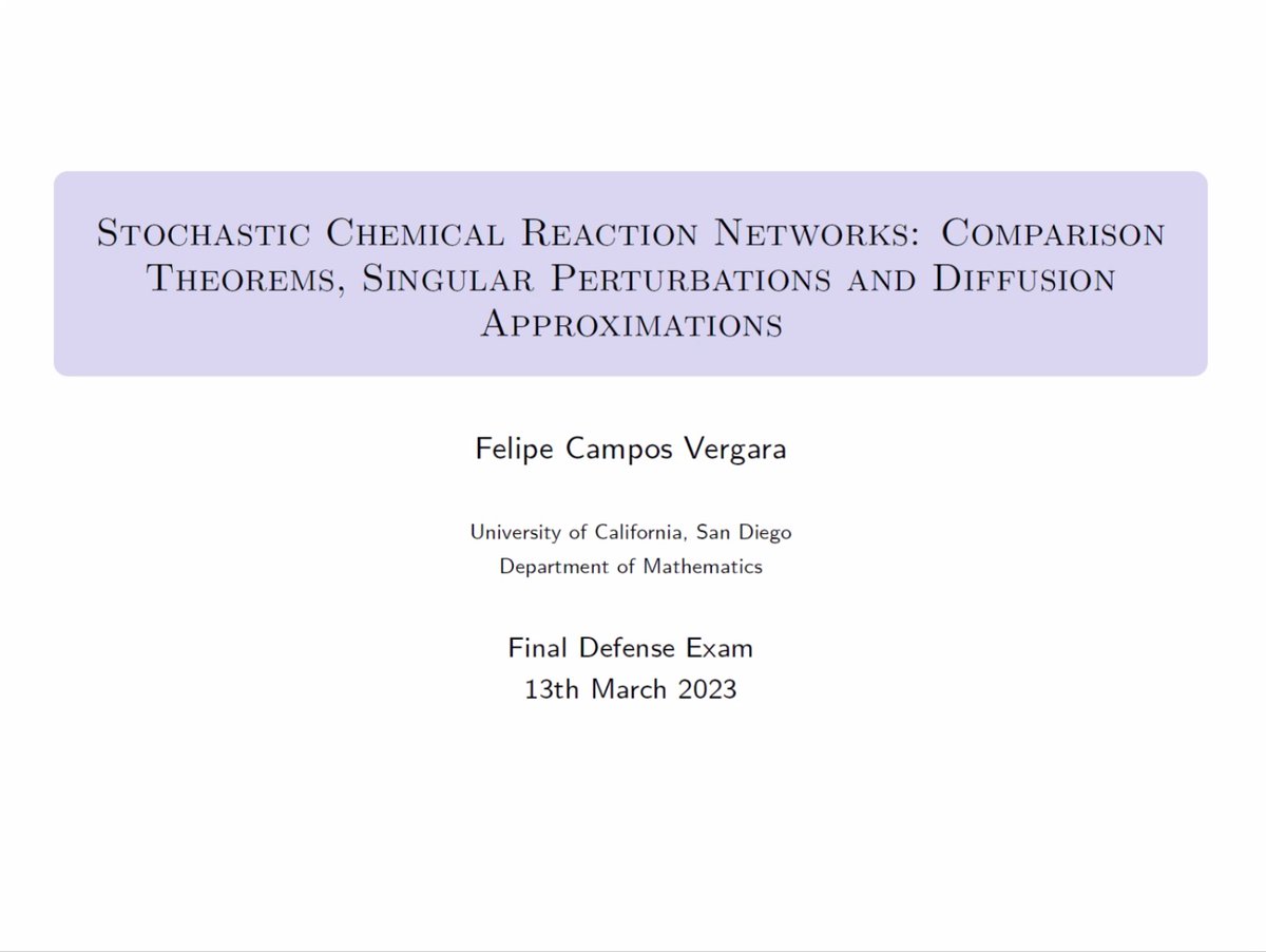 fcamposv1's tweet photo. Yesterday I successfully defended my  PhD thesis !! Glad to have earned a PhD in Mathematics from @UCSanDiego. https://t.co/KxdGan73u3