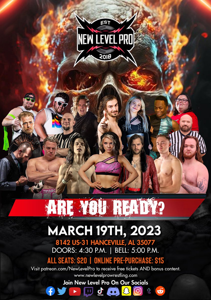 NewLevelPro1's tweet photo. 🚨 QUOTE TWEET YOUR PICKS 🚨
Let’s look at THIS SUNDAY’S card in the 🧵 below!
Doors: 4:30 p.m. (CST) – Bell: 5 p.m. (CST)
Tickets are $20 at the door OR $15 if you prepay now!
Tickets are going fast, so make sure to reserve yours TODAY!
#AreYouReady #NewLevelPro #NLP https://t.co/MUogrnLo63