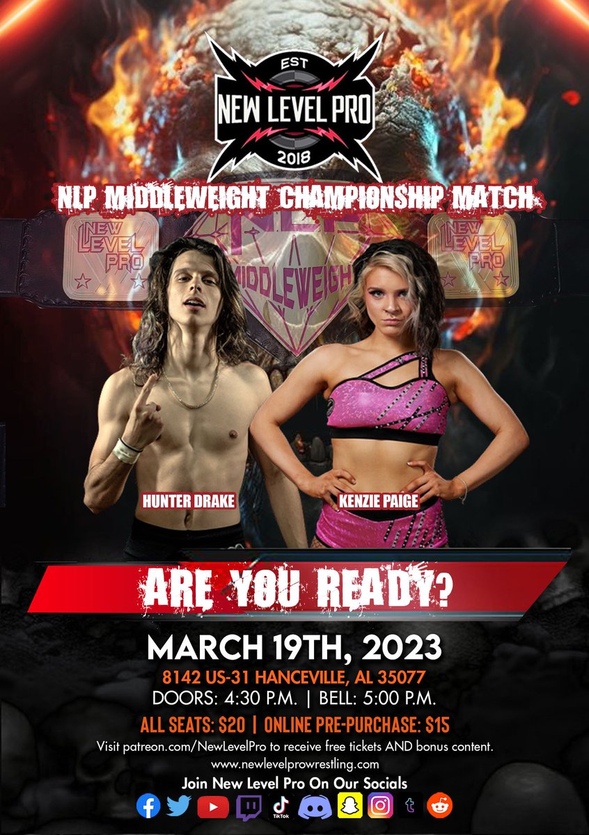 NewLevelPro1's tweet photo. Last Laugh teammates Hunter Drake & Kenzie Paige are set to face each other to determine the true NLP Middleweight Champion!
GM Faith Dorn signed this to clear up “shenanigans” from Act II: The Crowning.
Who do you think will get the last laugh?
#AreYouReady #NewLevelPro #NLP https://t.co/8FUhfpT2Bc