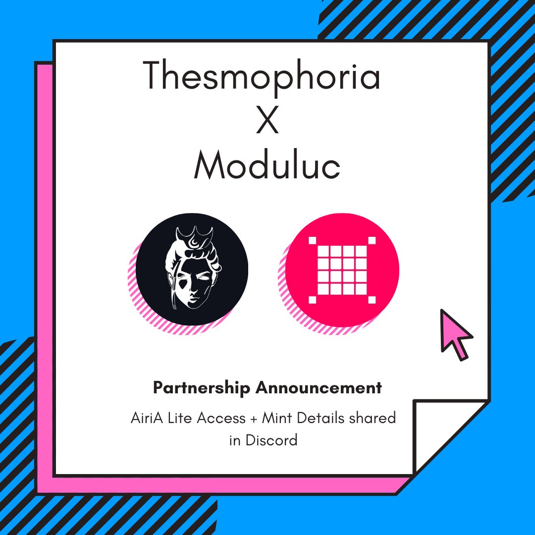 Excited to build a partnership with @Moduluc about their latest masterpiece (AiriA lite)

#Thesmophoria #MadeInAiriA
